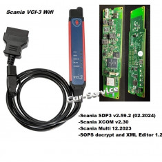 Tester Scania VCI-3 WIFI, SDP 2.59.2 & XCOM 2.30 & Multi 12.2023 & SOPS editor