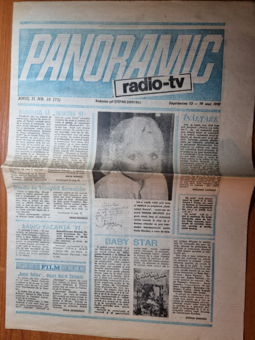 panoramic radio-tv 13 - 19 mai 1991- art marina krilovici