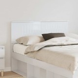 VidaXL Tăblie cap cu headboard Alb Lucios 135 cm Lemn compozit 888434