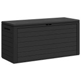 vidaXL Ladă de depozitare pentru grădină, antracit, 116 x 44 x 55 cm