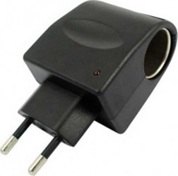 Adaptor priza-bricheta masina 220V-12V 220VAC 13.5VDC 450mA indicator LED negru foto