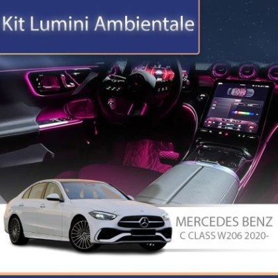 Lumini ambientale Mercedes C Class W206 2020- dedicate control din sistemul original si telefon CarStore Technology foto