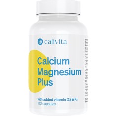 Calcium Magnesium Plus, Supliment alimentar cu Calciu, Magneziu, Vitamina D3 si K2 (100 Capsule) - Calivita