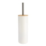 Perie De Toaletă Inaltă &ndash; Alb /Bamboo Compoziție Bambus + Pvc
