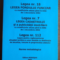 Legea fondului funciar (18) * Legea Cadastrului și a publicității imobiliare (7)