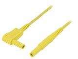 Cablu de masurare SCH&Uuml;TZINGER 16A 1m Galben Mufa Banana 4mm Sectiune 1mm&sup2; CAT III 1000V PVC Izolatie