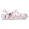 Saboti Crocs Classic Pool Party Clog Kids Multicolor - White/Flamingo, 29, 30, 32, 33, Bej