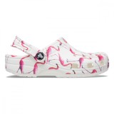 Saboti Crocs Classic Pool Party Clog Kids Multicolor - White/Flamingo