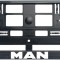 Set 2 bucati, suport numar inmatriculare Carbon, MAN III