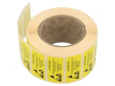Etichetă Autoadezivă ESD Galbenă 16x40mm 1000 Bucăți