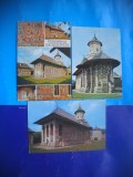 HOPCT LOT 2856 MANASTIREA MOLDOVITA -JUD SUCEAVA- 3 CARTI POSTALE-CIRCULATE, Circulata, Printata
