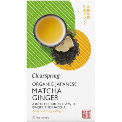 Ceai Matcha Ghimbir Bio 20 doze Clearspring foto