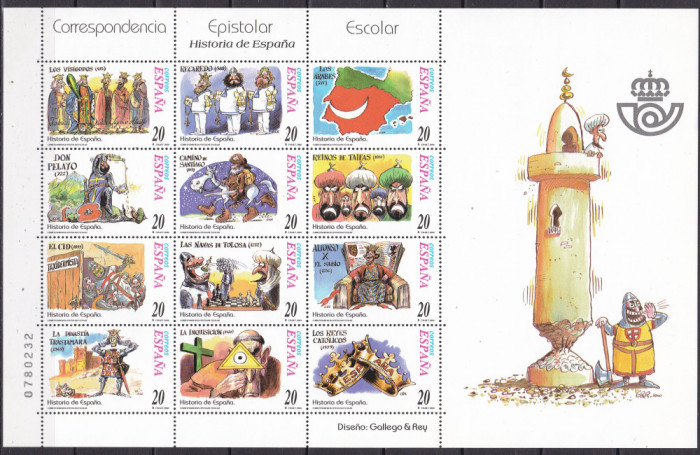Spania 2000 Istoria Spaniei SAH MI 3565-3588 2 kleib. MNH 2 poze