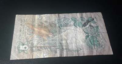 Bancnota 5 rupees 1979 din ceylon foto