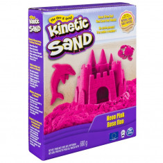 Nisip kinetic deluxe culori neon 680 grame roz - Kinetic Sand foto