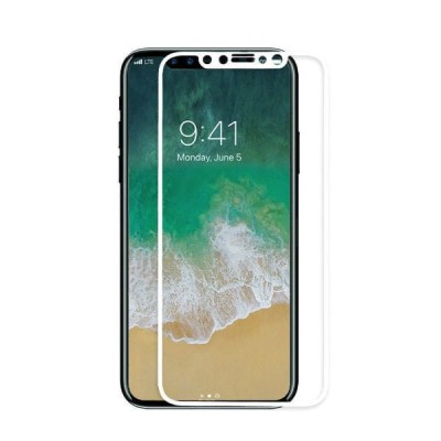 Folie Sticla Tempered Glass Apple iPhone X iPhone 11 Pro 5.8 White Full Glue Fullcover 4D/5D foto