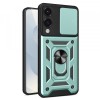 Husa Techsuit CamShield Verde pentru Samsung Galaxy S25 Edge S937, Protectie Camera, Anti-soc