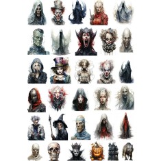 Sticker decorativ Horror, Waterproof 90x60 cm, 1305STK-4