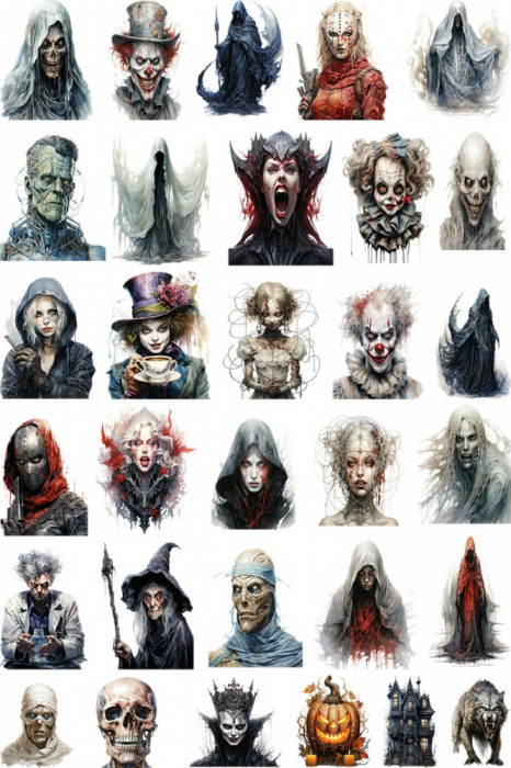 Sticker decorativ Horror, Waterproof 90x60 cm, 1305STK-4