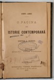 1859 -1896 , O PAGINA DE ISTORIE CONTEMPORANA de DIMITRIE A. STURDZA , 1897