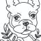 Sticker decorativ, French Bulldog, Negru, 85 cm, 7041ST