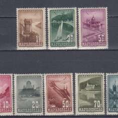 UNGARIA 1947 POSTA AERIANA TURISM ARHITECTURA SERIE MNH