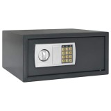 Seif electronic digital gri &icirc;nchis 42x37x20 cm oțel