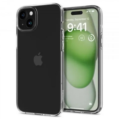 Husa silicon iPhone 15 Plus Spigen LC Transparent foto