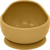 Petite&amp;Mars Take&amp;Match Silicone Bowl castron cu ventuză Intense Ochre 6 m+ 360 ml