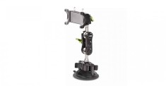 Suport auto pentru telefon profesional, AutoREY&reg; Premium, Negru, Montare pe parbriz sau bord cu ventuza, Reglare 360 grade, Universal