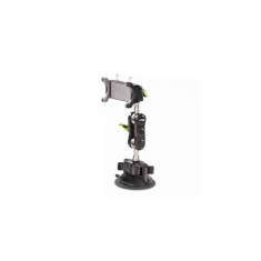 Suport auto pentru telefon profesional, AutoREY&reg; Premium, Negru, Montare pe parbriz sau bord cu ventuza, Reglare 360 grade, Universal