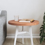 Blat Masa Lemn Masiv Fag Rotund 40cm vidaXL Maro - Blat Bar/Cafea/Bucatarie, Universal, Inlocuire