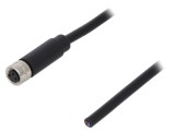 Conector M8 3 Pini Drept cu Cablu 3A 60V