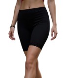 Cumpara ieftin Chilot Dama, cu Picior Lung și Insertii de Dantelă - S - Negru