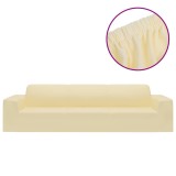 Cumpara ieftin Husa elastica pentru canapea cu 4 locuri poliester jersey crem