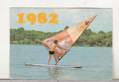 bnk cld Calendar de buzunar 1982 - ONT Litoral - windsurfing foto