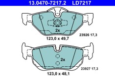 ATE 13.0470-7217.2 ATE Ceramic set placute frana,frana disc foto