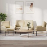 Cumpara ieftin Seturi de canapele 3 buc. Crem 115 x 56 x 80 cm placaj