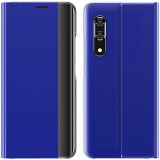 Husa Plastic - Textil OEM New Sleep Case pentru Samsung Galaxy A12 A125, Cu Suport, Bleumarin