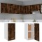 Gossi dulap suspendat, stejar fumuriu, 29,5x31x60 cm, lemn prelucrat