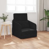 VidaXL Canapea Pat 2 &icirc;n 1 Neagră 65x80x83 cm Catifea