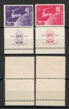Israel 1950 Mi 28/29 + tab MNH - Admiterea Israelului la UPU: 75 de ani de UPU, Nestampilat