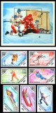 Mongolia 1984 - Lot Complet Medaliați la Jocurile Olimpice de Iarnă Sarajevo '84: Seria Integrală de 7 Valori + Colița de 4 ₮ MNH -MNG1