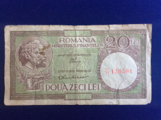 Bancnote Romania - 20 lei 1947-1950 - seria 126501 (starea care se vede) foto