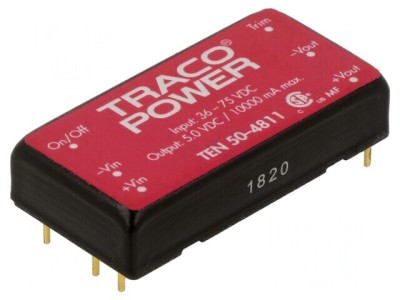 Convertor DC/DC 50W 36-75V la 5V 10A foto