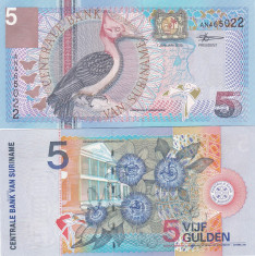 Suriname 5 Guldeni 01.01.2000 UNC foto