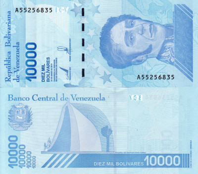 VENEZUELA 10.000 bolivares 2019 UNC!!! foto