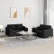 vidaXL Set de canapele cu perne, 2 piese, negru, material textil 3201822