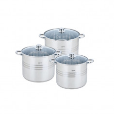 Set oale Bohmann, 9-13.5 l, 24-28 cm, capac sticla, inox, 6 piese