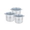 Set oale Bohmann, 9-13.5 l, 24-28 cm, capac sticla, inox, 6 piese